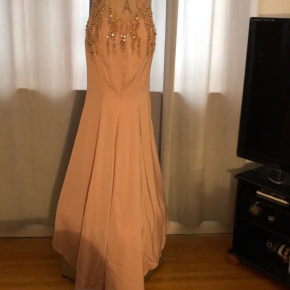 Peach and pearl studded dress - Picture 6 of 6